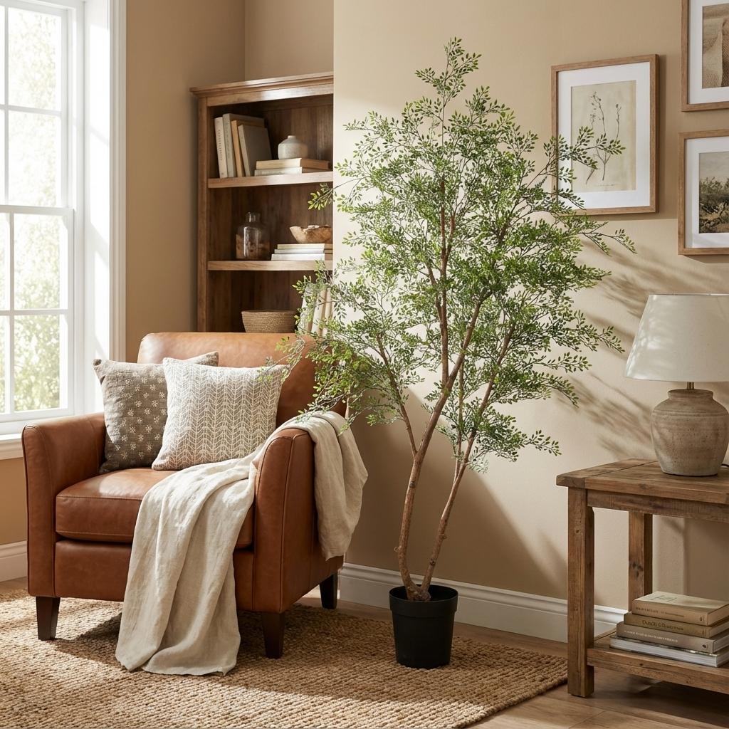 Kunstpflanze Cassia Baum 180 cm mit filigraner, luftiger Optik