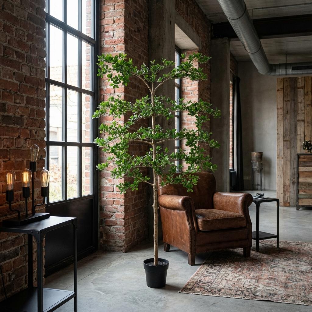 Schwarzer Olivenbaum Kunstpflanze 200 cm – Bucida mit filigranen Ästen