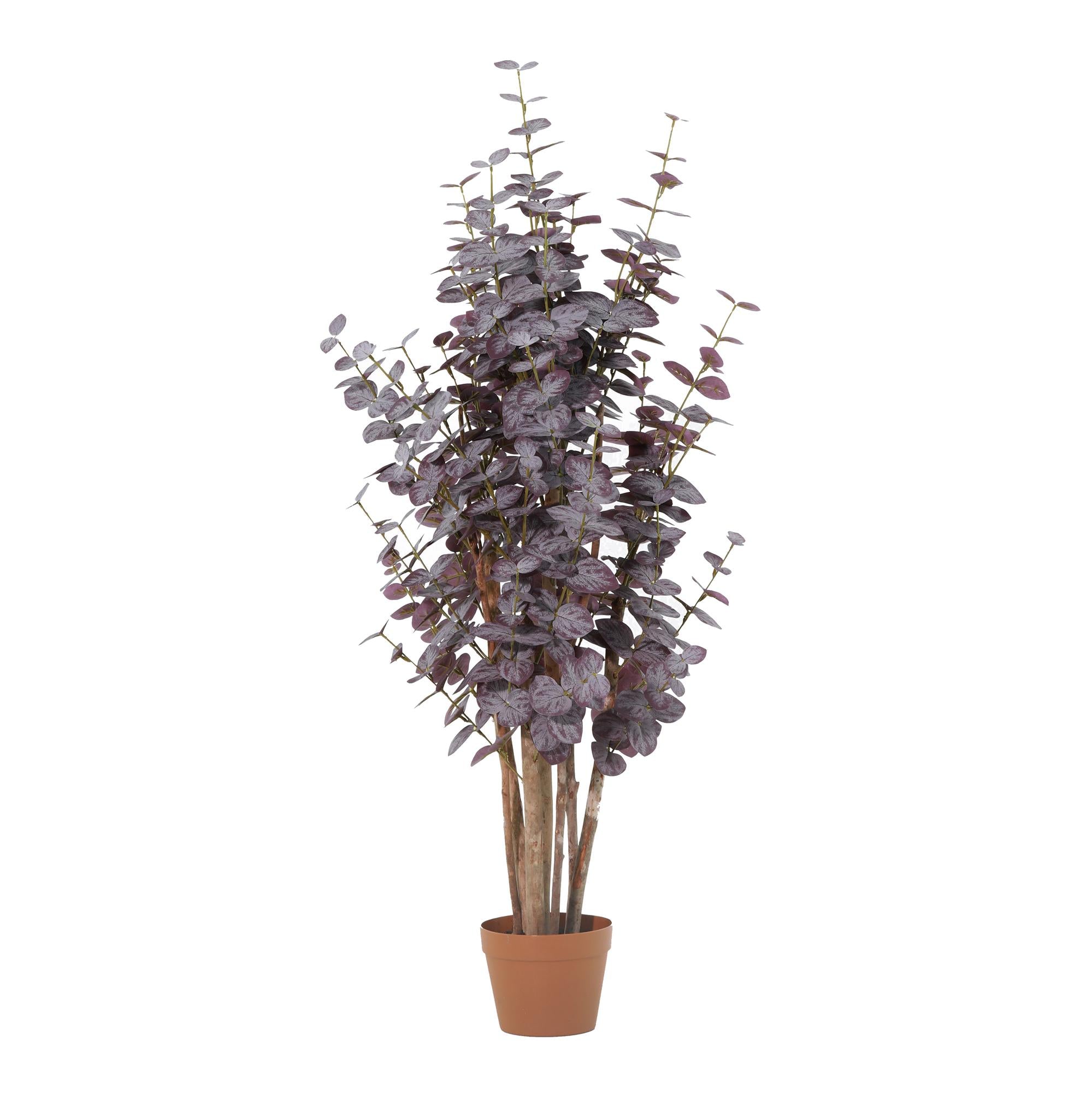 Kunstpflanze Eukalyptus 120 cm lila naturgetreu