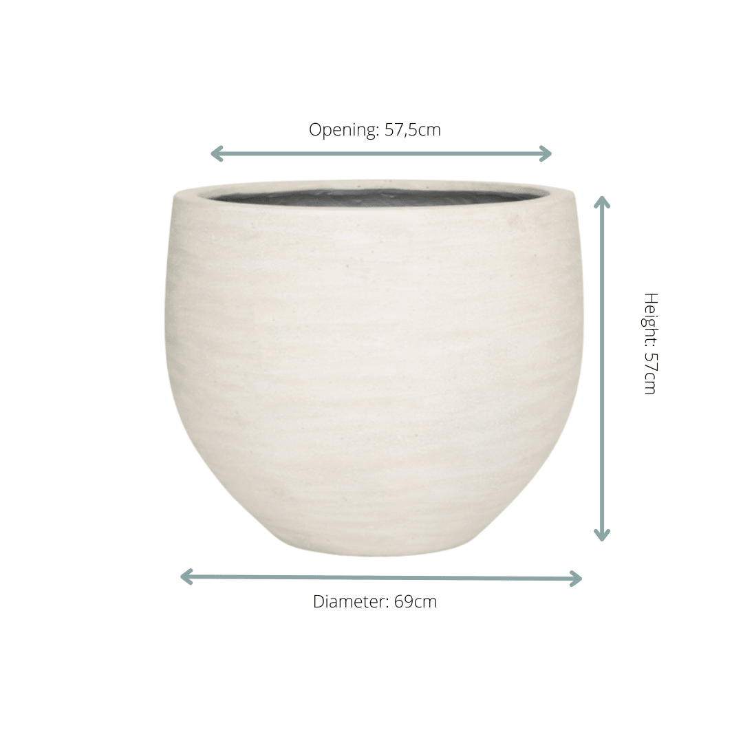 Übertopf Jumbo Orb Ivory Washed - DYFLORA