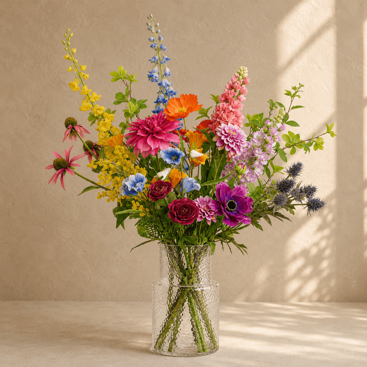 Vibrant Harmony Bouquet - 90 cm - Kunstblumen - Seidenblumen - DYFLORA